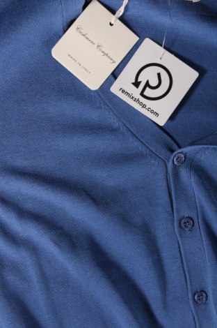 Jachetă tricotată de bărbați Cashmere Company, Mărime M, Culoare Albastru, Preț 163,36 Lei