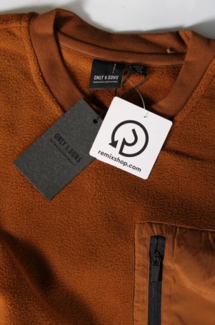 Ανδρική μπλούζα fleece Only & Sons, Μέγεθος L, Χρώμα  Μπέζ, Τιμή 5,91 €