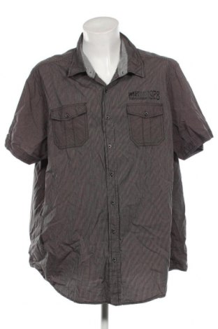 Ανδρικό πουκάμισο Identic, Μέγεθος 4XL, Χρώμα Γκρί, Τιμή 16,33 €