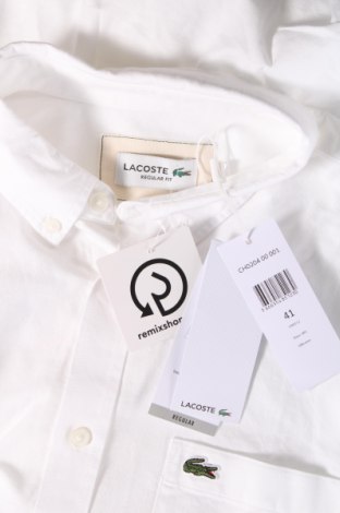 Herrenhemd Lacoste, Größe L, Farbe Weiß, Preis 77,32 €