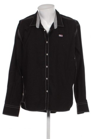 Мъжка риза Napapijri, Размер 3XL, Цвят Черен, Цена 198,62 лв.