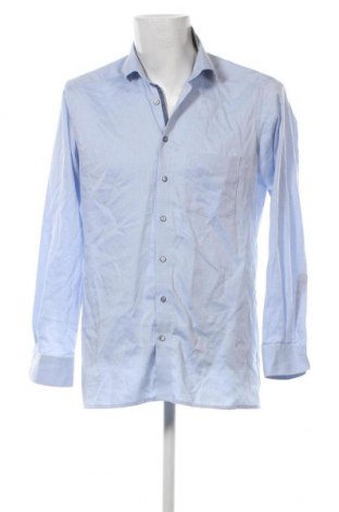 Ανδρικό πουκάμισο Olymp, Μέγεθος M, Χρώμα Μπλέ, Τιμή 19,30 €