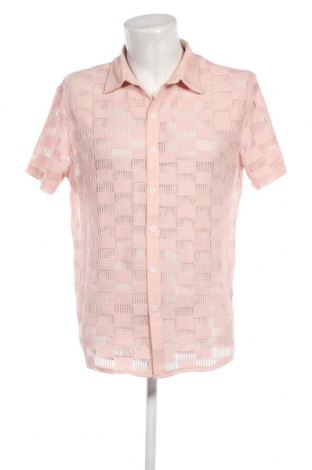 Мъжка риза SHEIN, Размер L, Цвят Розов, Цена 15,66 лв.