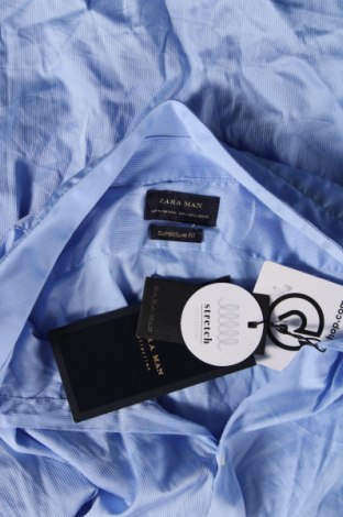 Мъжка риза Zara Man, Размер L, Цвят Син, Цена 37,40 лв.