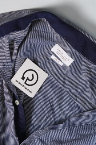 Мъжка риза Zara Man, Размер M, Цвят Син, Цена 6,48 лв.