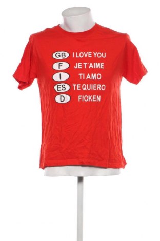 Herren T-Shirt, Größe L, Farbe Rot, Preis 4,20 €