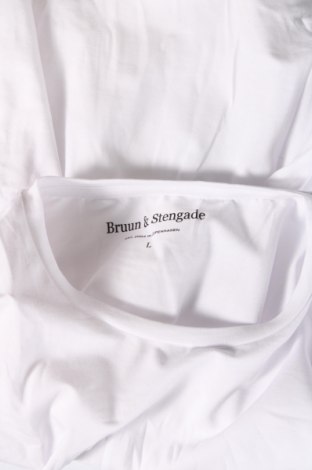 Tricou de bărbați Bruun & Stengade, Mărime L, Culoare Alb, Preț 135,13 Lei