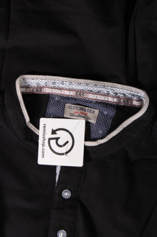 Męski T-shirt Cotton&silk, Rozmiar XL, Kolor Czarny, Cena 47,31 zł