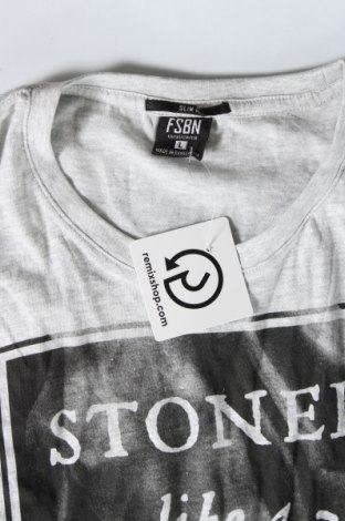 Herren T-Shirt FSBN, Größe L, Farbe Grau, Preis 9,05 €