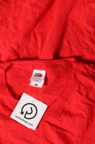 Ανδρικό t-shirt Fruit Of The Loom, Μέγεθος XL, Χρώμα Κόκκινο, Τιμή 7,40 €