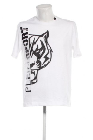 Męski T-shirt Plein Sport, Rozmiar XL, Kolor Biały, Cena 243,33 zł