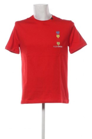 Męski T-shirt Plein Sport, Rozmiar M, Kolor Czerwony, Cena 419,87 zł