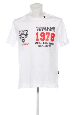 Męski T-shirt Plein Sport, Rozmiar L, Kolor Biały, Cena 243,33 zł