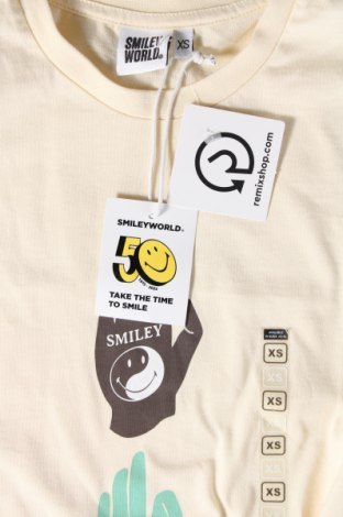 Tricou de bărbați Smiley World, Mărime XS, Culoare Bej, Preț 69,08 Lei