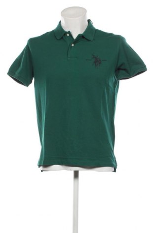 Мъжка тениска U.S. Polo Assn., Размер L, Цвят Зелен, Цена 36,40 лв.