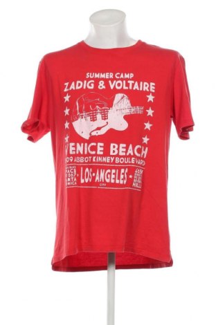 Мъжка тениска Zadig & Voltaire, Размер L, Цвят Червен, Цена 105,00 лв.