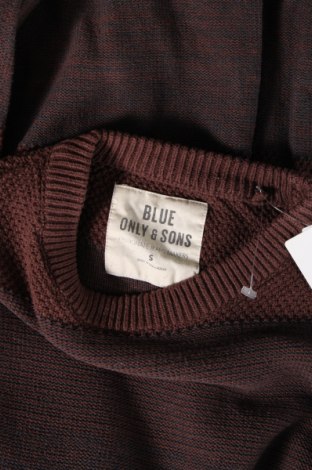 Ανδρικό πουλόβερ Only & Sons, Μέγεθος S, Χρώμα Καφέ, Τιμή 7,50 €