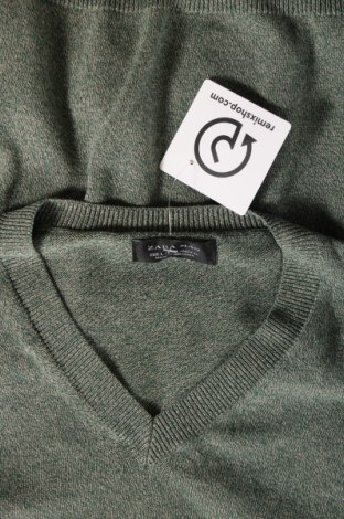 Мъжки пуловер Zara Man, Размер M, Цвят Зелен, Цена 9,66 лв.