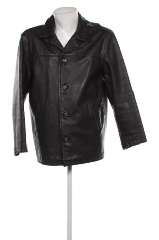 Ανδρικό δερμάτινο μπουφάν, Μέγεθος XL, Χρώμα Μαύρο, Τιμή 51,14 €