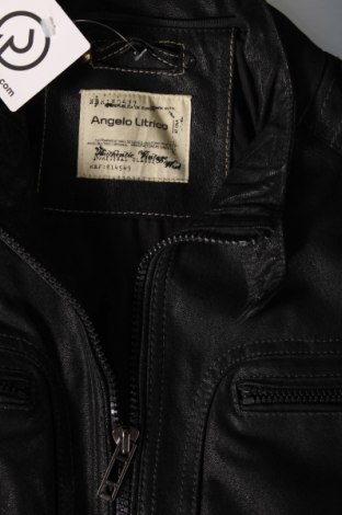 Ανδρικό δερμάτινο μπουφάν Angelo Litrico, Μέγεθος M, Χρώμα Μαύρο, Τιμή 66,19 €