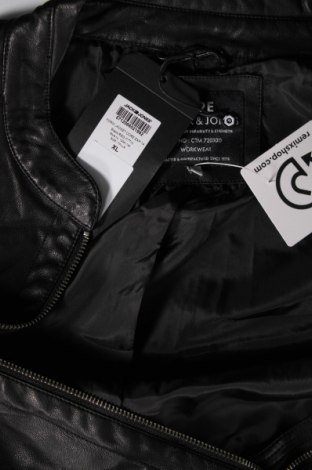 Pánska kožená bunda  Core By Jack & Jones, Veľkosť XL, Farba Čierna, Cena  48,97 €