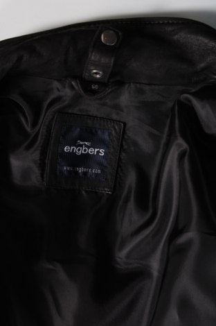 Ανδρικό δερμάτινο μπουφάν Engbers, Μέγεθος L, Χρώμα Μαύρο, Τιμή 96,60 €