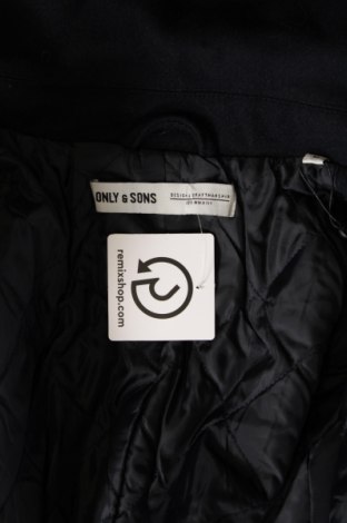 Ανδρικά παλτό Only & Sons, Μέγεθος M, Χρώμα Μπλέ, Τιμή 45,22 €