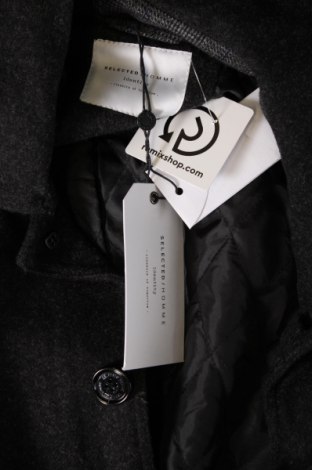 Ανδρικά παλτό Selected Homme, Μέγεθος L, Χρώμα Γκρί, Τιμή 25,36 €