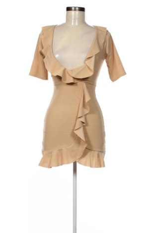 Kleid Pretty Little Thing, Größe XXS, Farbe Beige, Preis 2,37 €