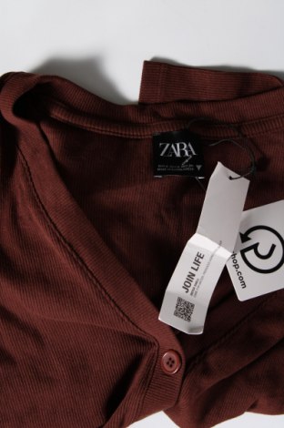 Рокля Zara, Размер S, Цвят Кафяв, Цена 68,00 лв.