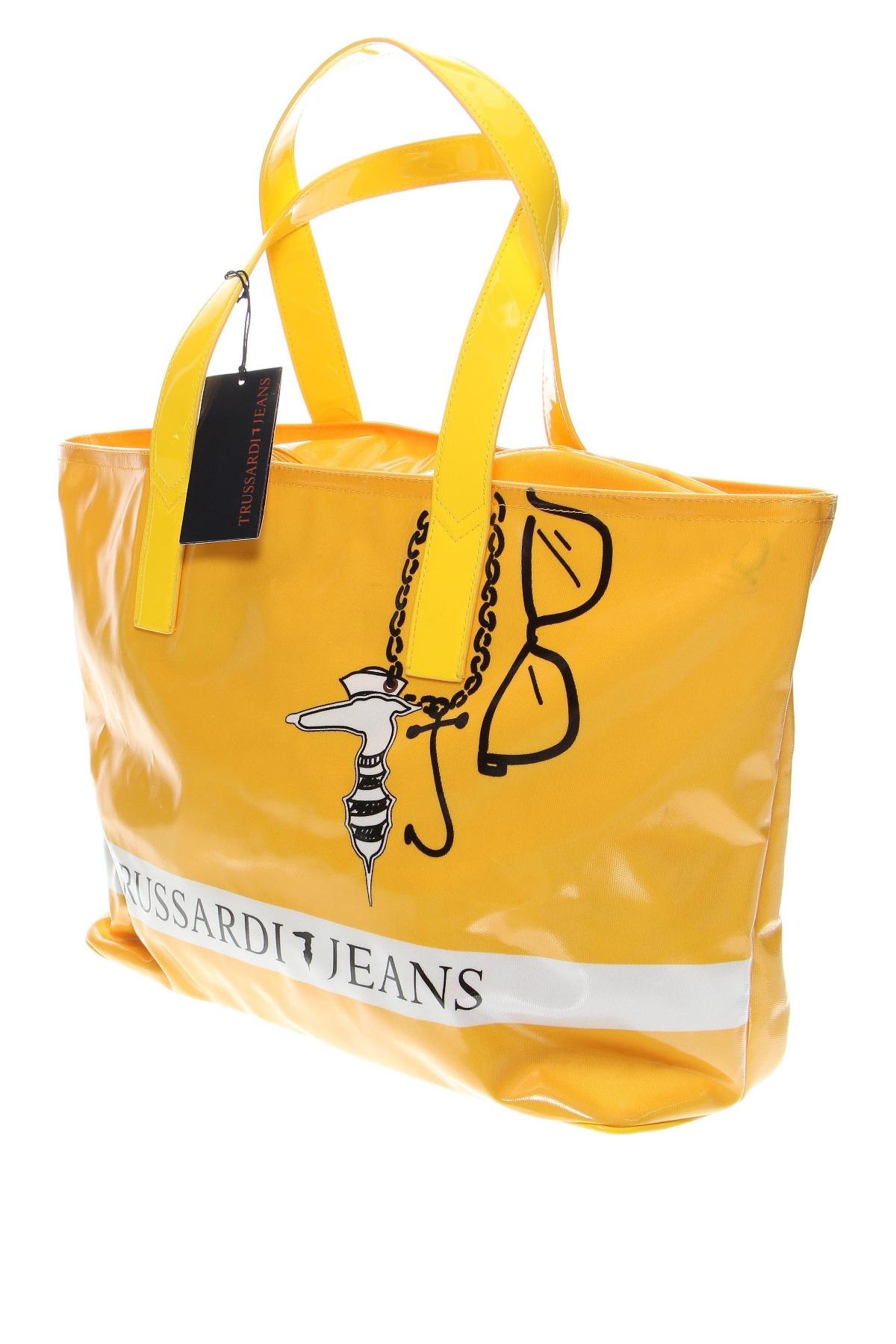 Чанта Trussardi Jeans, Цвят Жълт, Цена 229,00 лв.