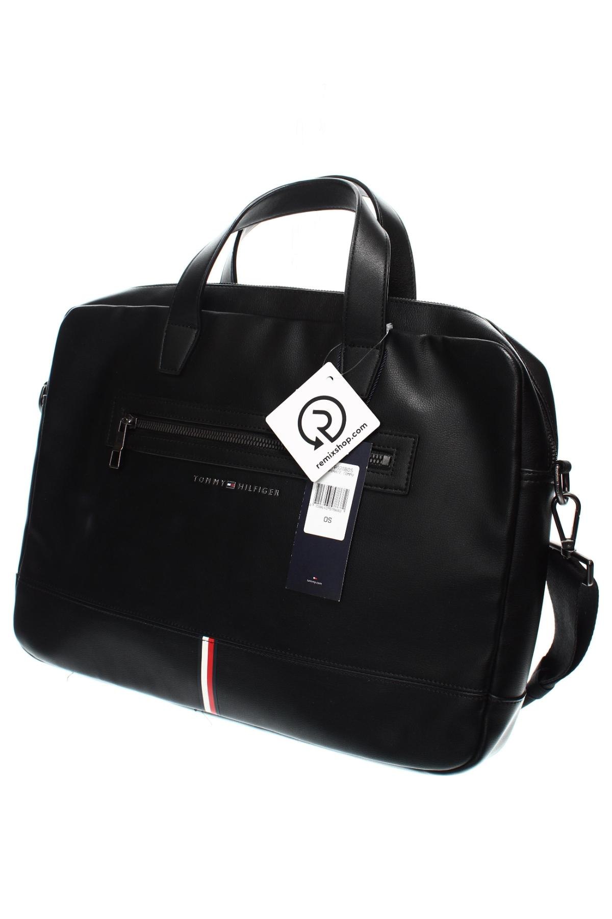 Geantă de laptop Tommy Hilfiger, Culoare Negru, Preț 1.059,21 Lei