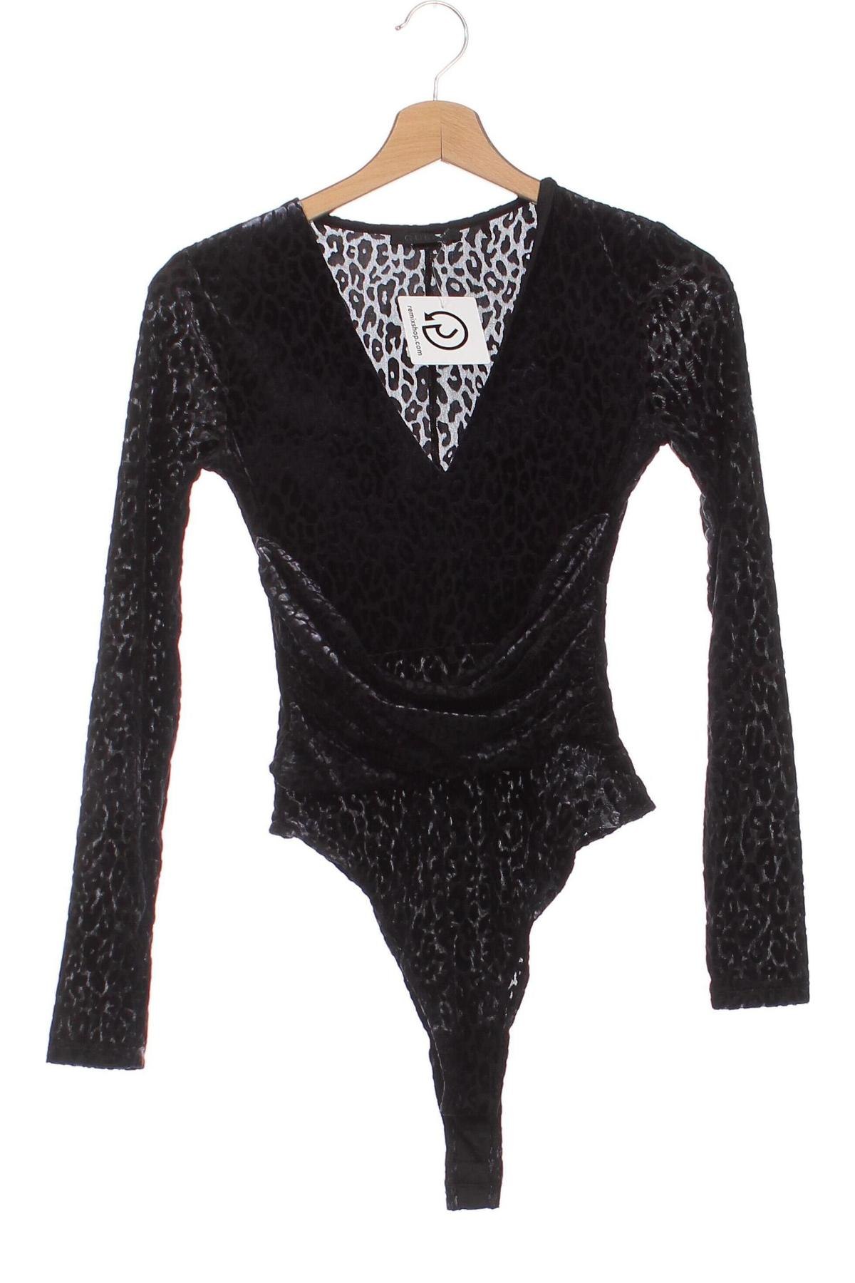 Дамска блуза - боди Guess, Размер M, Цвят Черен, Цена 33,25 лв.
