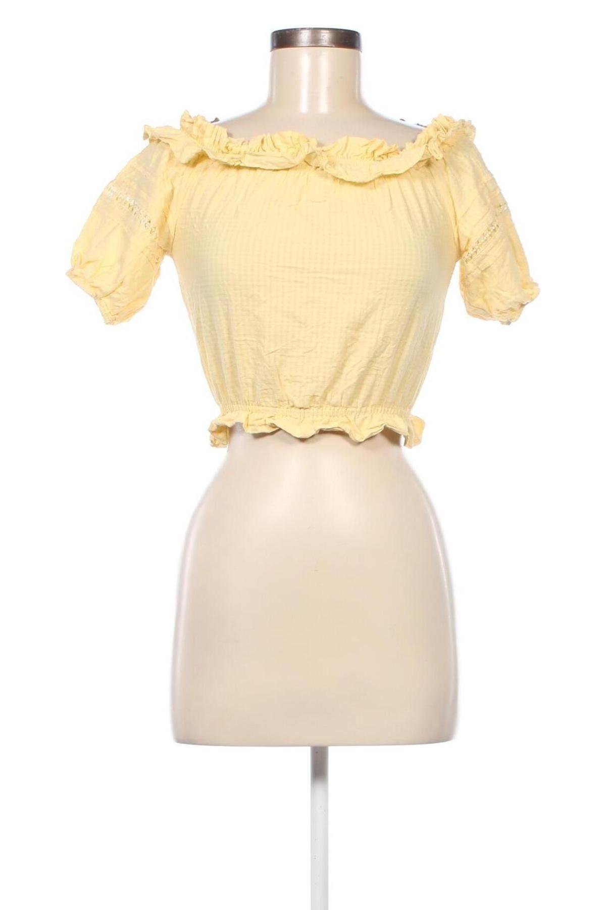 Дамска блуза H&M Divided, Размер XXS, Цвят Жълт, Цена 4,37 лв.
