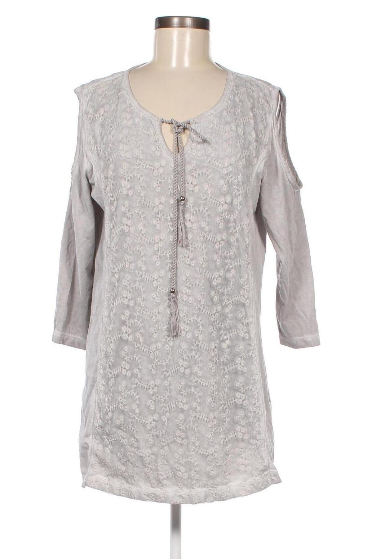 Γυναικεία μπλούζα Mia Moda, Μέγεθος L, Χρώμα Γκρί, Τιμή 4,01 €