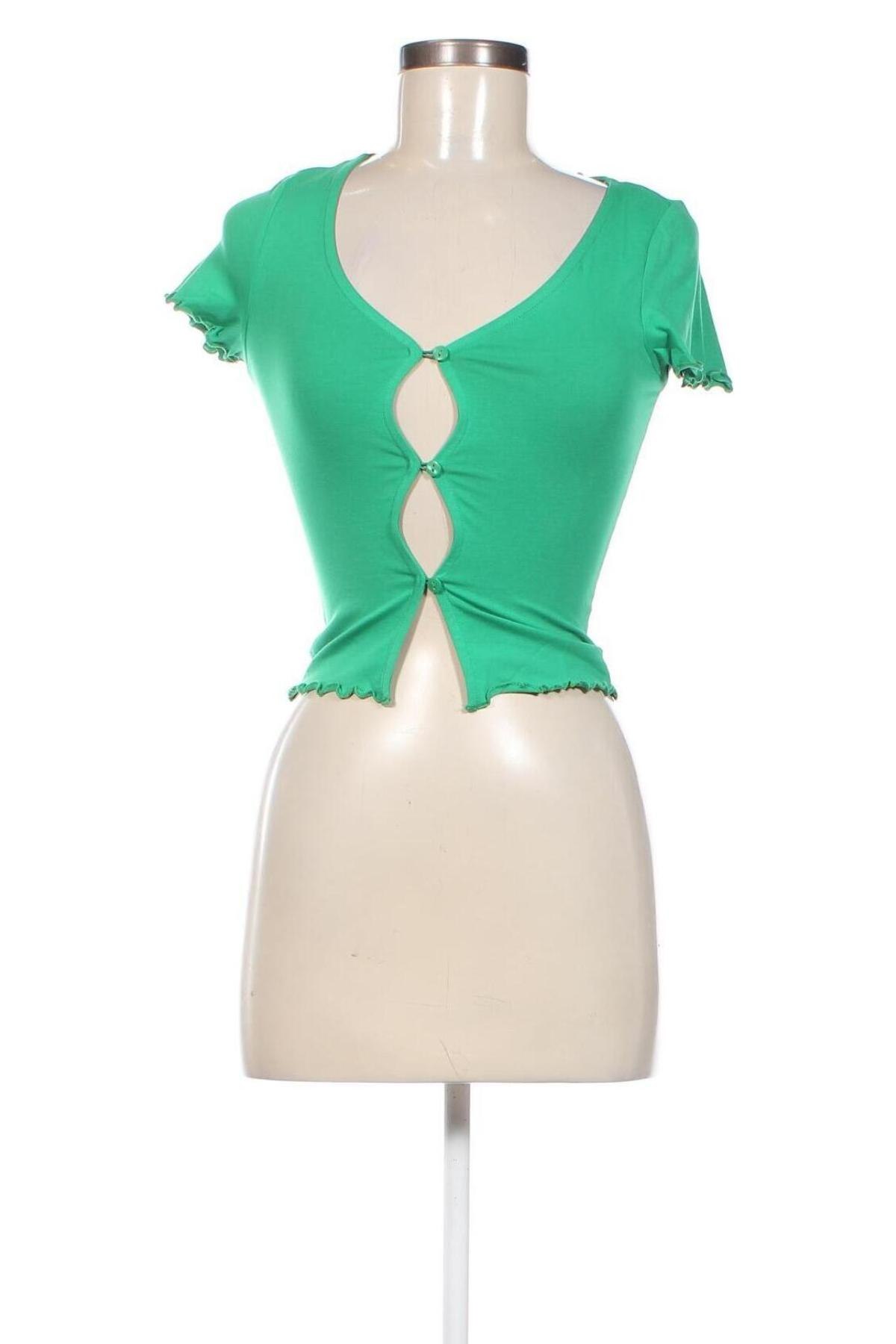 Damen Shirt Monki, Größe XS, Farbe Grün, Preis 6,92 €