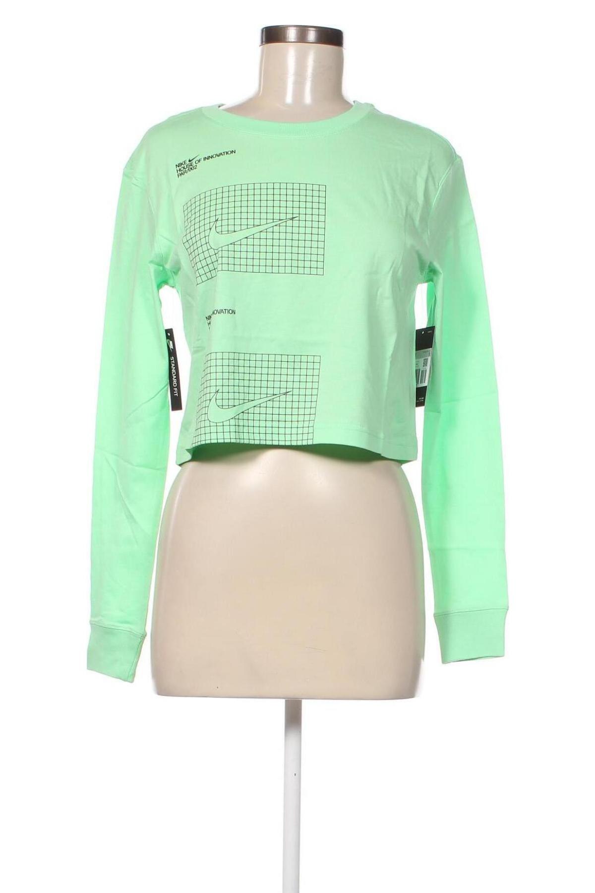 Γυναικεία μπλούζα Nike, Μέγεθος XS, Χρώμα Πράσινο, Τιμή 37,11 €