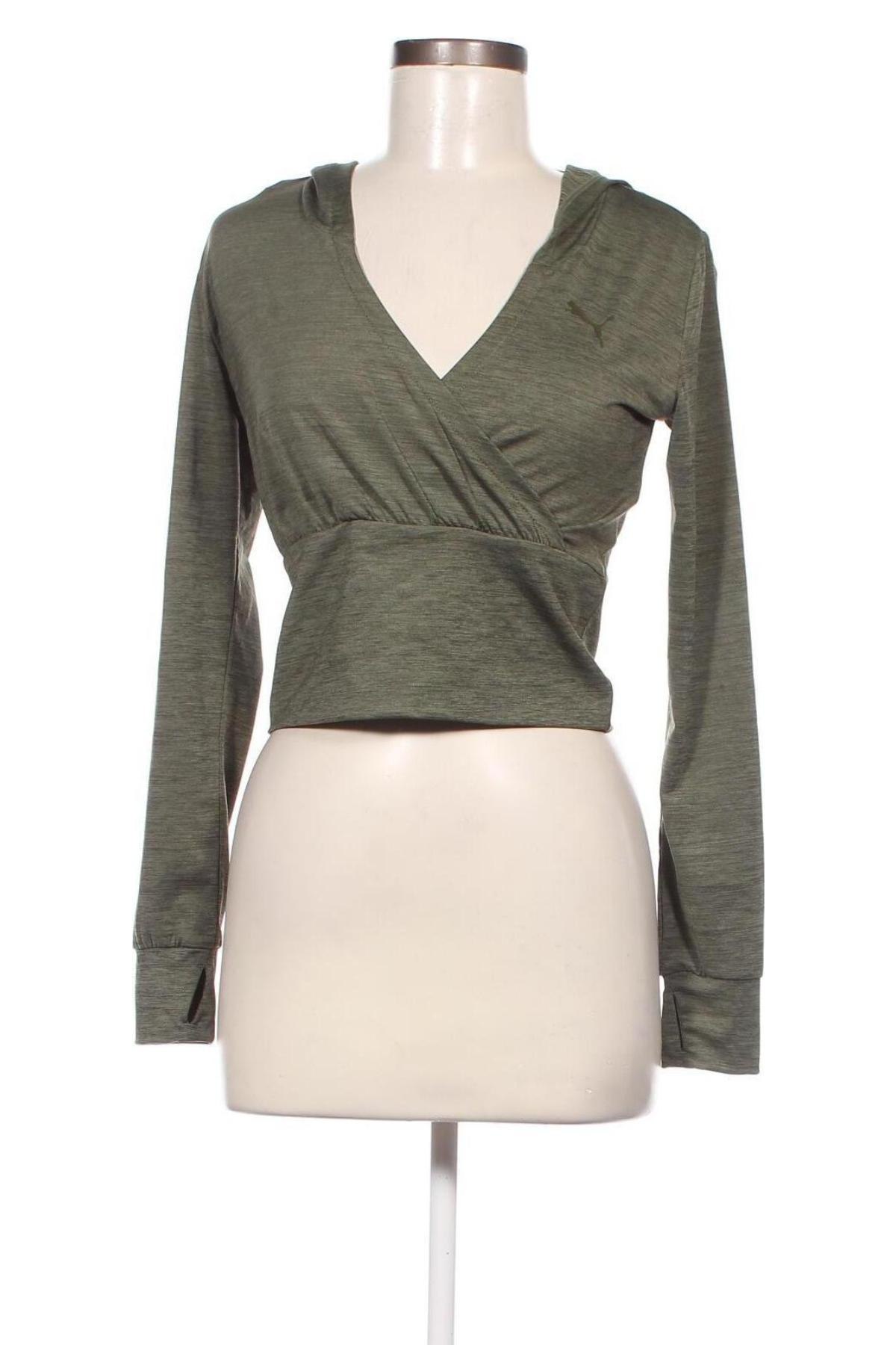 Дамска блуза PUMA, Размер XS, Цвят Зелен, Цена 24,00 лв.