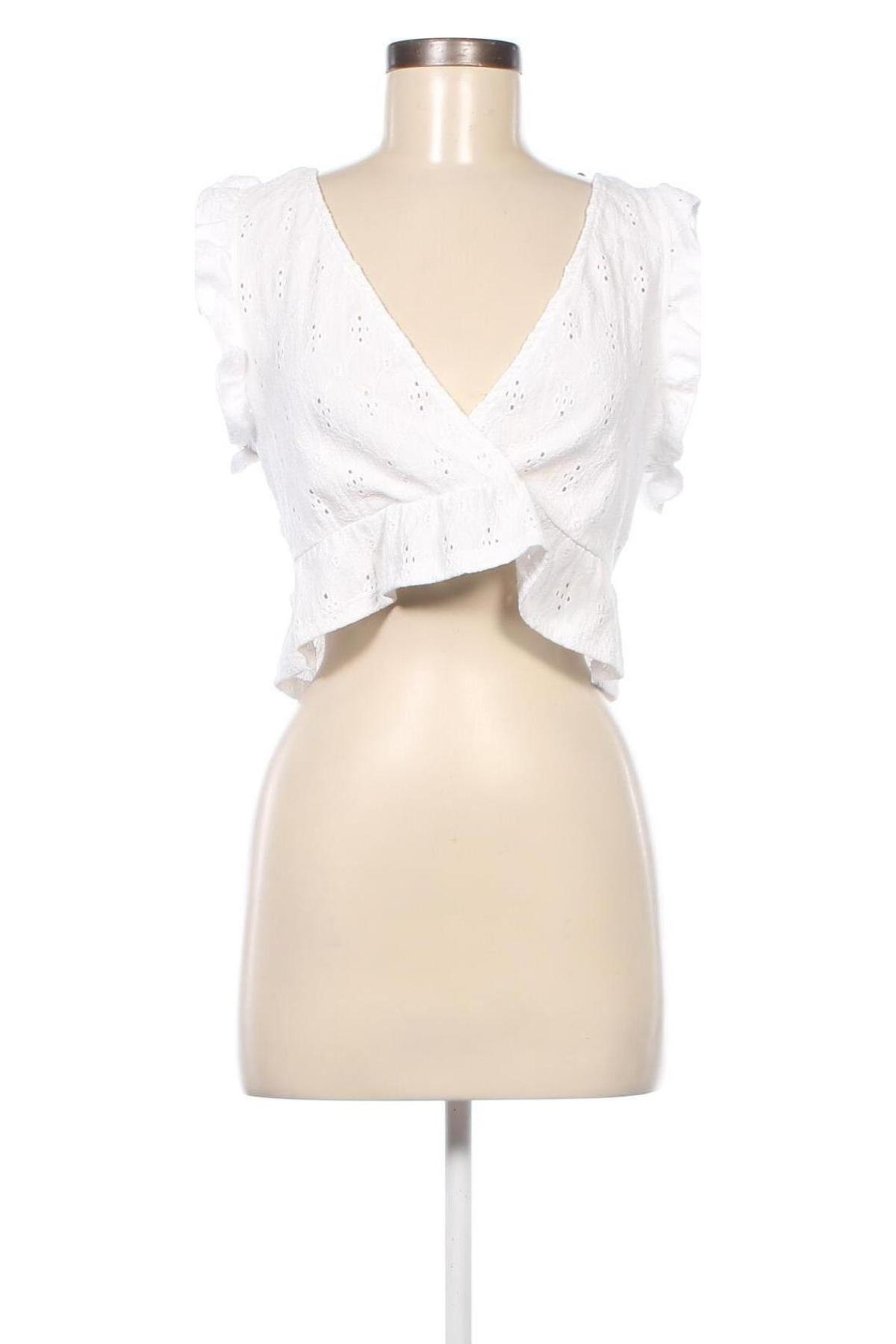 Дамска блуза Pull&Bear, Размер M, Цвят Бял, Цена 14,88 лв.