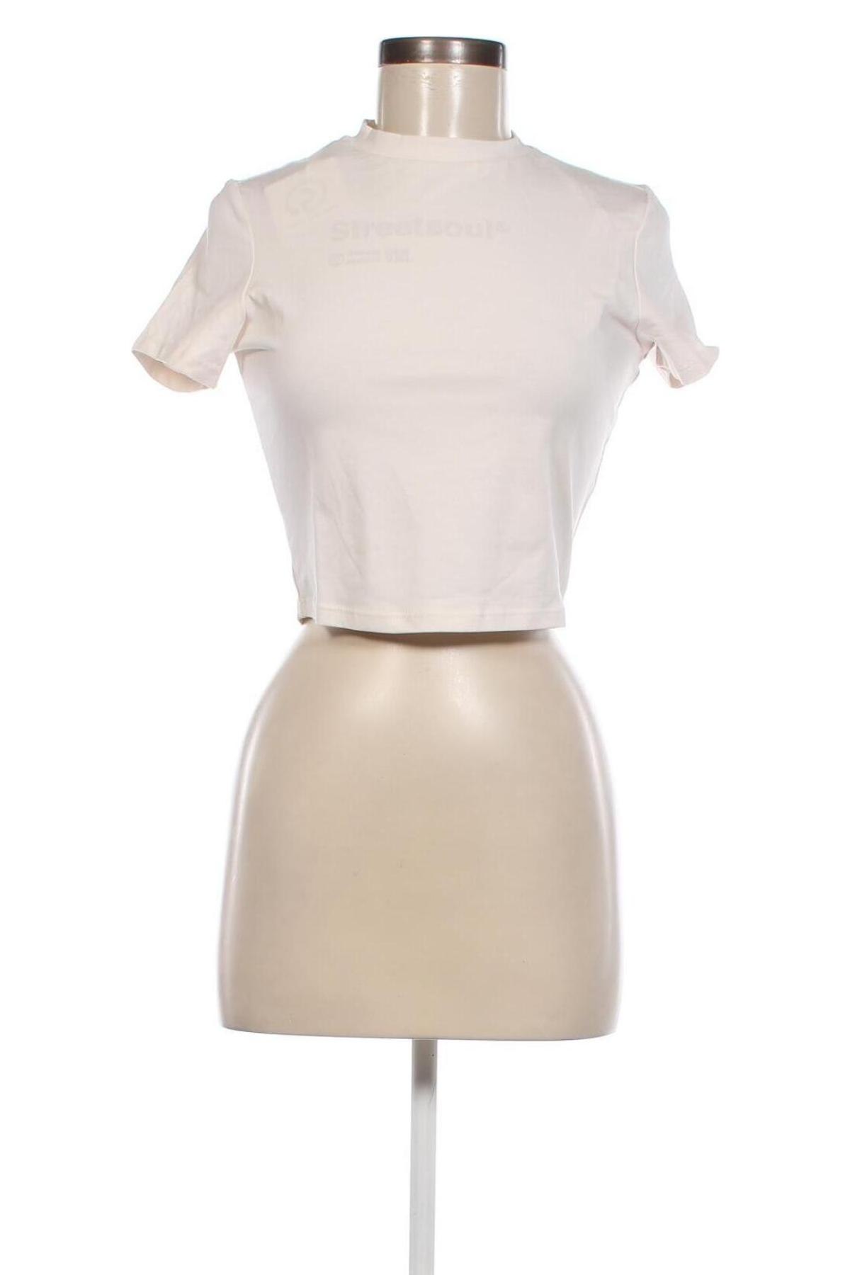 Γυναικεία μπλούζα Viral Vibes, Μέγεθος S, Χρώμα  Μπέζ, Τιμή 5,57 €