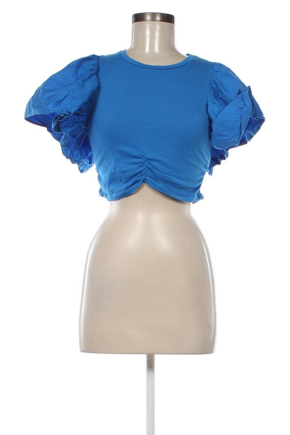 Дамска блуза Zara, Размер M, Цвят Син, Цена 25,58 лв.