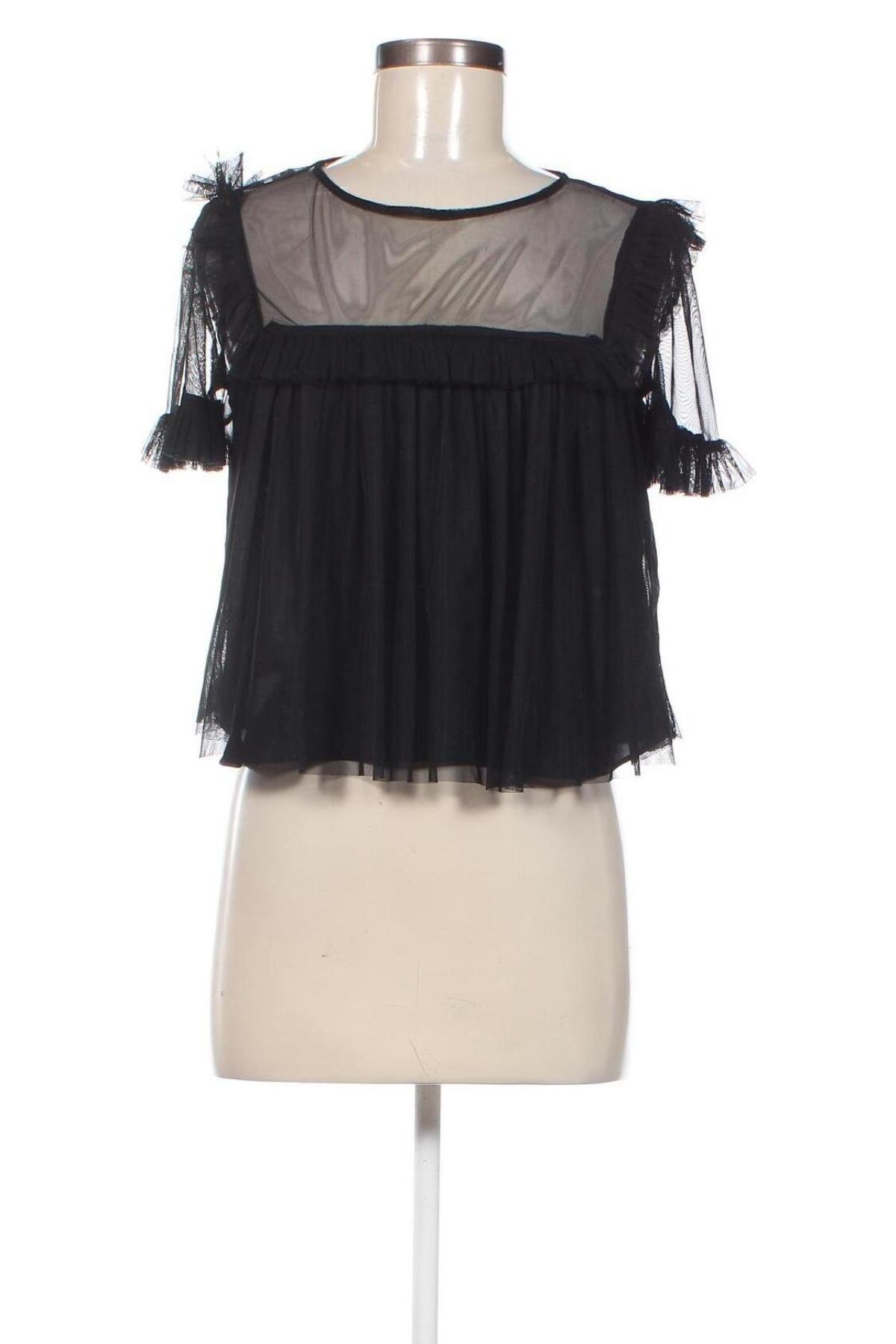 Дамска блуза Zara Trafaluc, Размер S, Цвят Черен, Цена 15,00 лв.