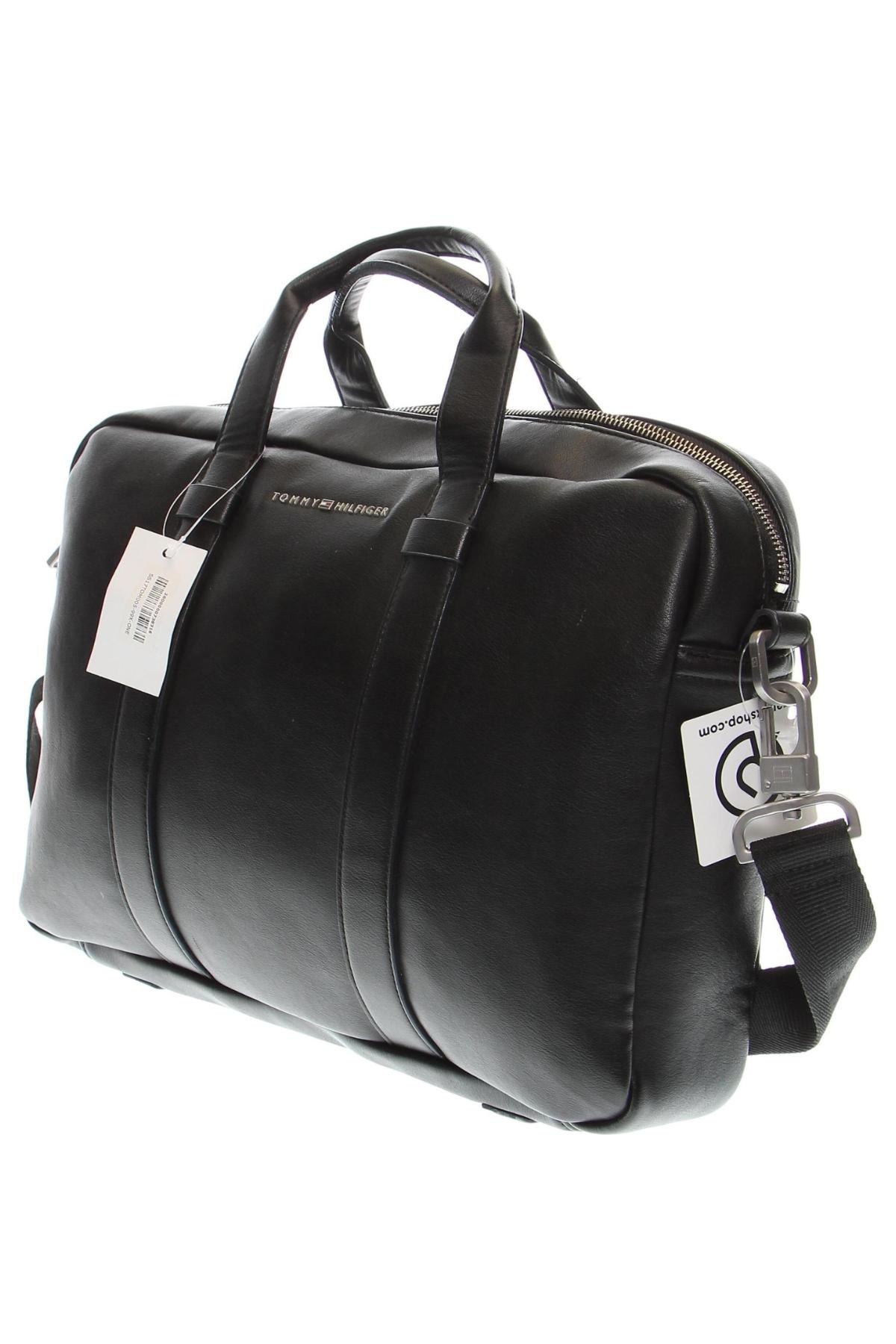 Дамска чанта Tommy Hilfiger, Цвят Черен, Цена 369,00 лв.