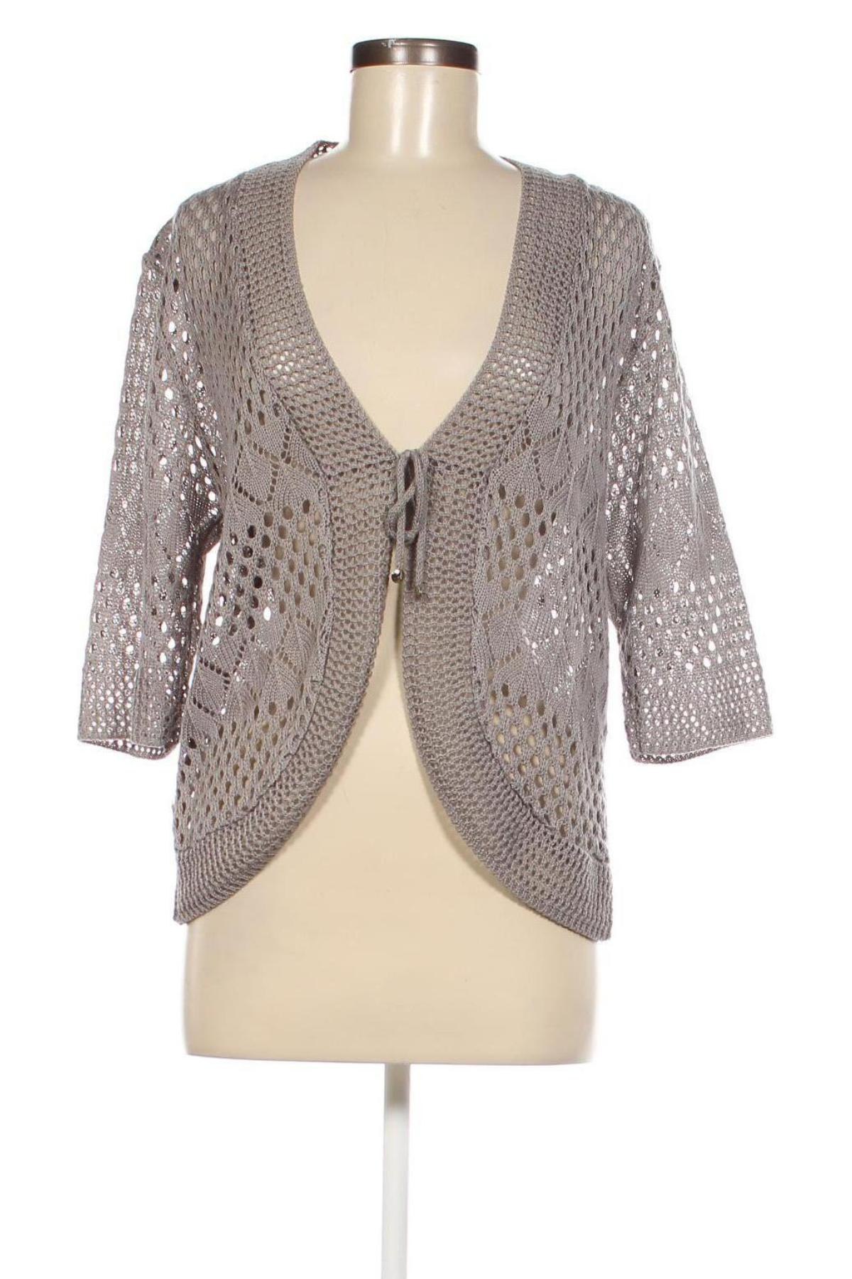 Damen Strickjacke Knitt, Größe L, Farbe Grau, Preis 20,18 €