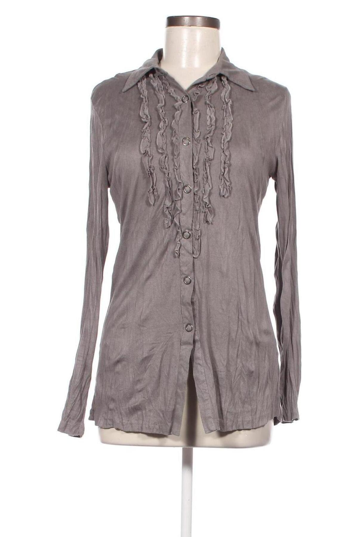 Γυναικείο πουκάμισο, Μέγεθος M, Χρώμα Γκρί, Τιμή 1,92 €