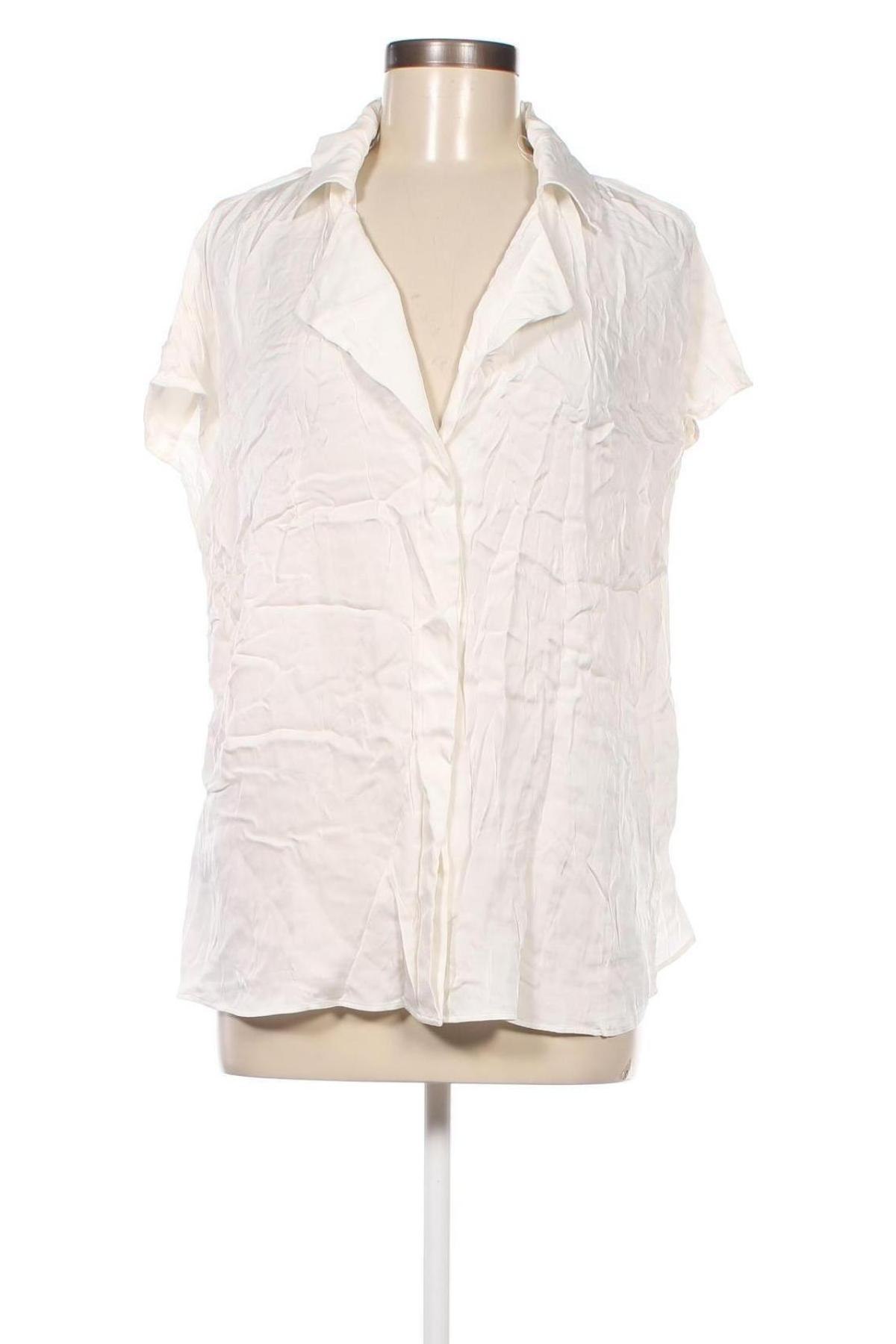 Γυναικείο πουκάμισο BOSS, Μέγεθος L, Χρώμα Εκρού, Τιμή 57,53 €