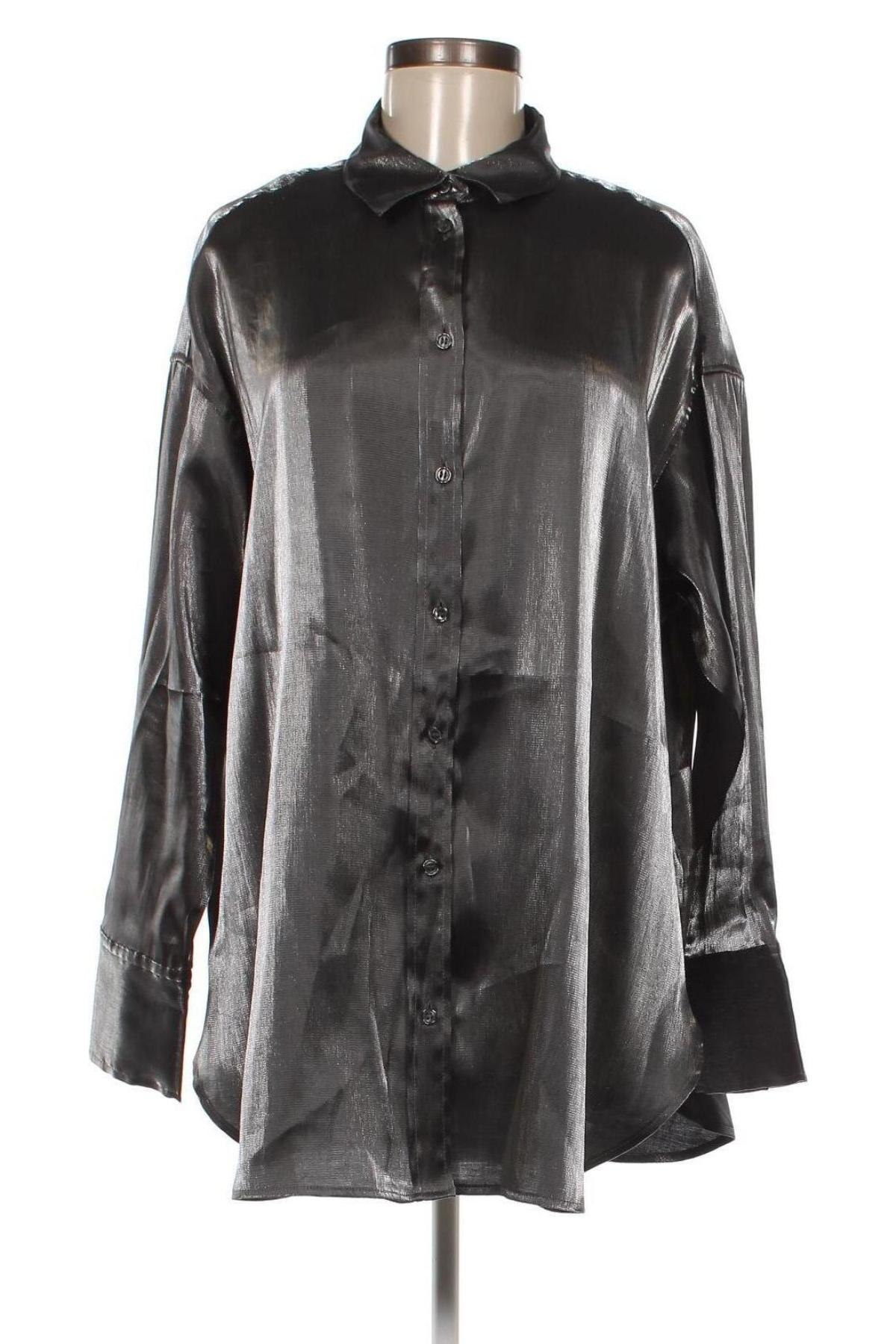 Γυναικείο πουκάμισο H&M, Μέγεθος M, Χρώμα Γκρί, Τιμή 14,17 €