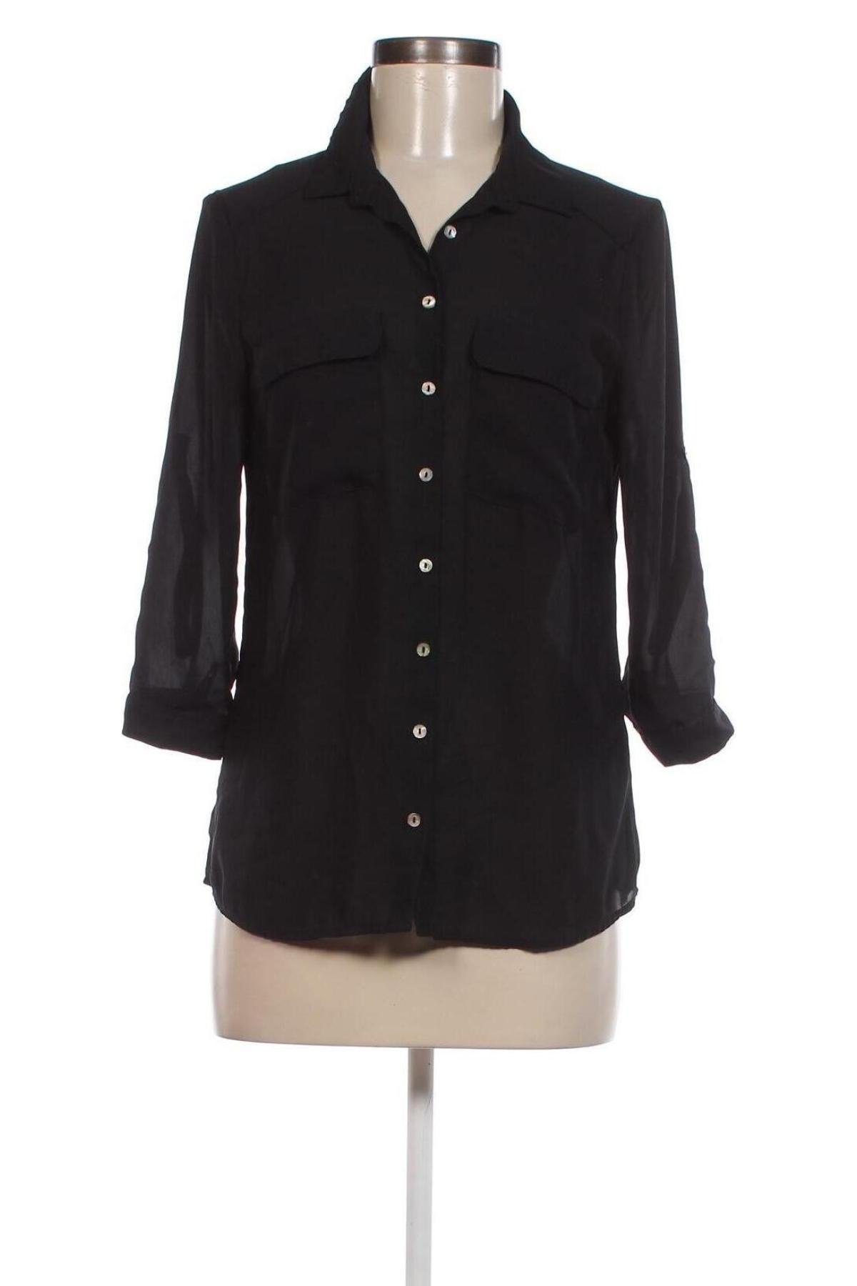 Γυναικείο πουκάμισο H&M, Μέγεθος S, Χρώμα Μαύρο, Τιμή 5,26 €