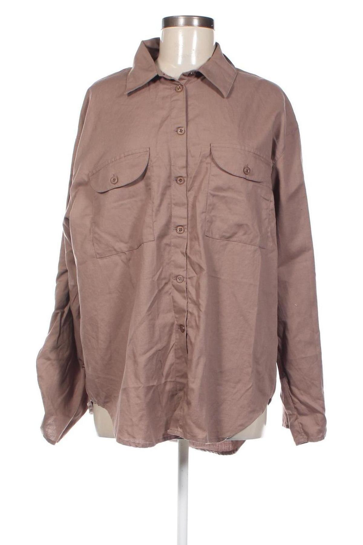 Γυναικείο πουκάμισο LEZU, Μέγεθος M, Χρώμα Καφέ, Τιμή 9,46 €