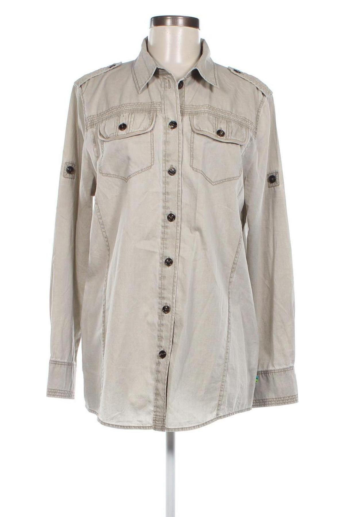 Γυναικείο πουκάμισο Marc Cain, Μέγεθος XL, Χρώμα  Μπέζ, Τιμή 53,39 €